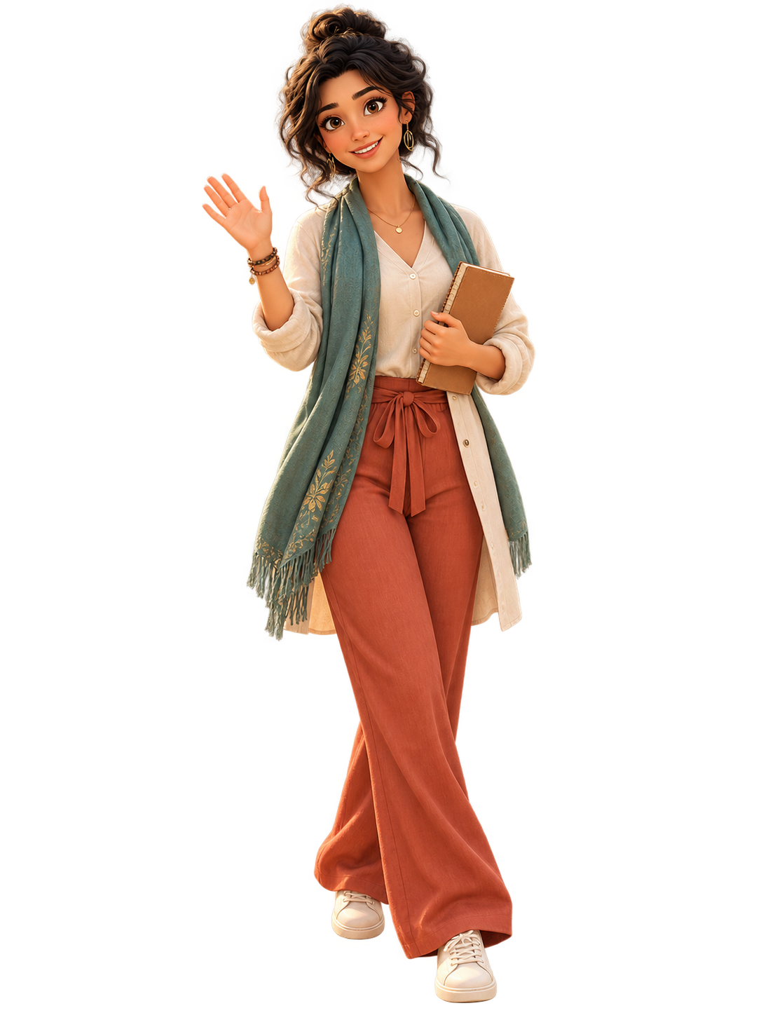 Portrait of Ree, illustrated Lebanese Arabic teacher