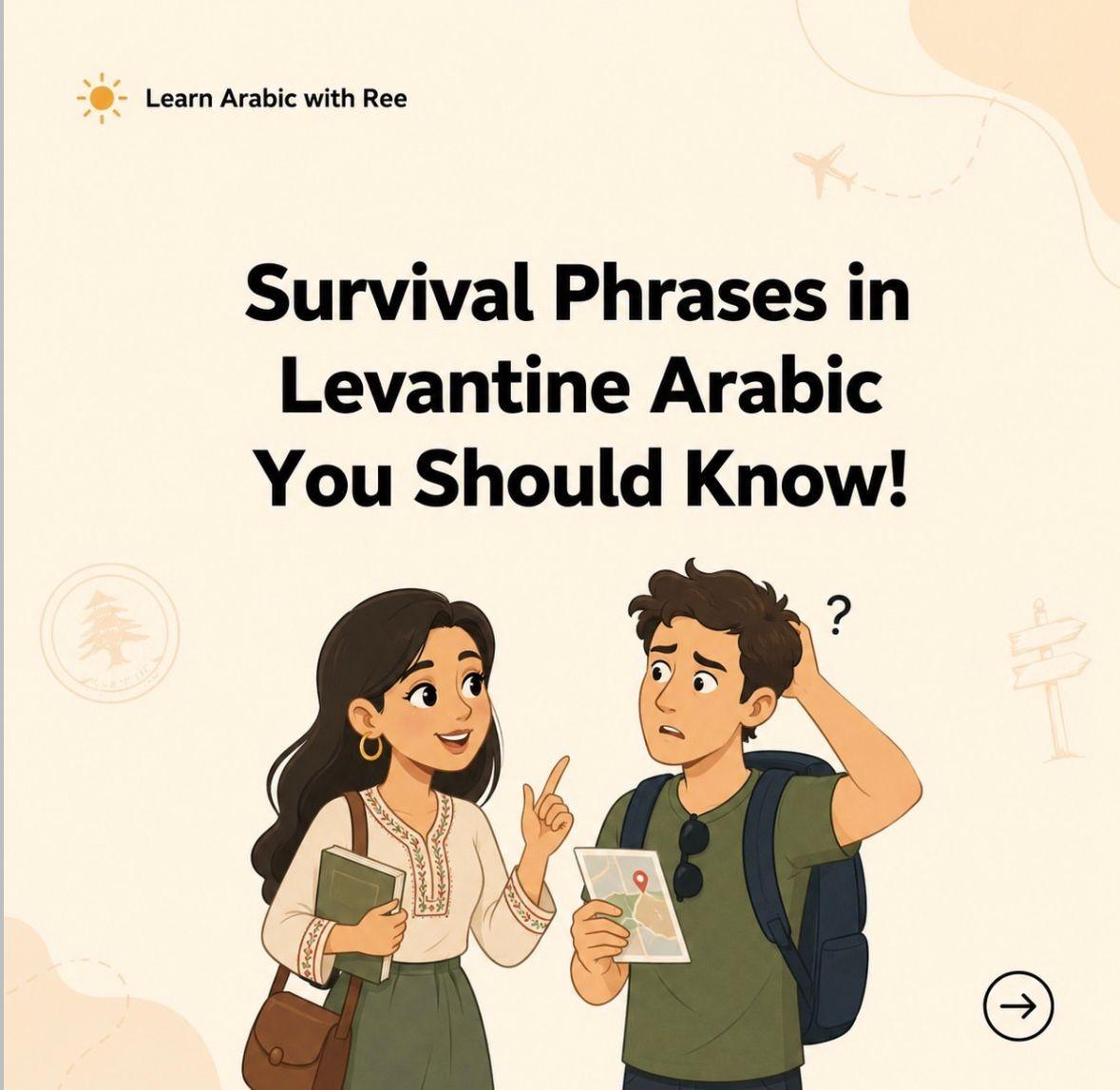 Instagram post: Survival Phrases in Levantine Arabic You Should Know